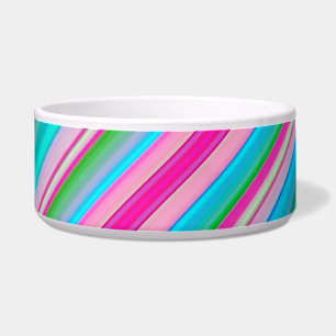 Levendige regenboog kleuren strepen patroon-21056 voerbakje