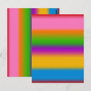 Levendige Regenboog Kleurverloop Strepen Briefkaart