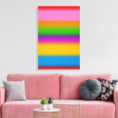 Levendige Regenboog Kleurverloop Strepen Canvas Afdruk (Insitu (Woonkamer))