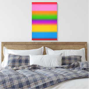 Levendige Regenboog Kleurverloop Strepen Canvas Afdruk