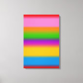 Levendige Regenboog Kleurverloop Strepen Canvas Afdruk (Voorkant)