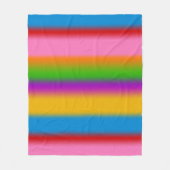 Levendige Regenboog Kleurverloop Strepen Fleece Deken (Voorkant)