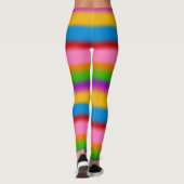 Levendige Regenboog Kleurverloop Strepen Leggings (Achterkant)