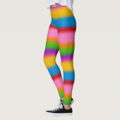 Levendige Regenboog Kleurverloop Strepen Leggings (Links)