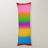 Levendige Regenboog Kleurverloop Strepen Lichaamskussen (Achterkant (Verticaal))