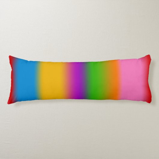 Levendige Regenboog Kleurverloop Strepen Lichaamskussen (Voorkant)