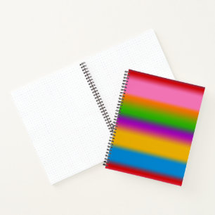 Levendige Regenboog Kleurverloop Strepen Notitieboek