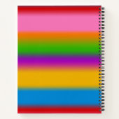 Levendige Regenboog Kleurverloop Strepen Notitieboek (Achterkant)