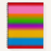 Levendige Regenboog Kleurverloop Strepen Notitieboek (Voorkant)