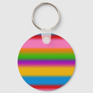 Levendige Regenboog Kleurverloop Strepen Sleutelhanger