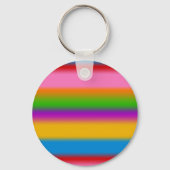 Levendige Regenboog Kleurverloop Strepen Sleutelhanger (Achterkant)