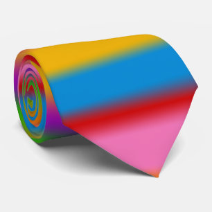 Levendige Regenboog Kleurverloop Strepen Stropdas