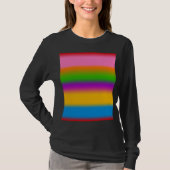 Levendige Regenboog Kleurverloop Strepen T-shirt (Voorkant)