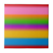 Levendige Regenboog Kleurverloop Strepen Tegeltje (Voorkant)
