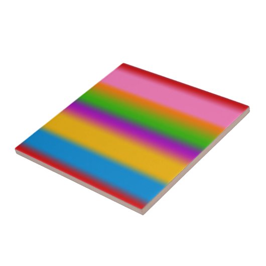 Levendige Regenboog Kleurverloop Strepen Tegeltje (Zijkant)