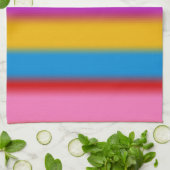 Levendige Regenboog Kleurverloop Strepen Theedoek (Gevouwen)