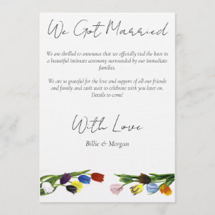 Levendige Regenboog Minimalistische Tulp LGBTQ+ Kaart