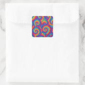 Levendige Regenboog Tie-Dye Draaikolk Sticker (Tas)