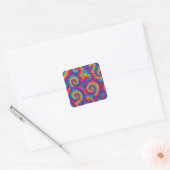 Levendige Regenboog Tie-Dye Draaikolk Sticker (Envelop)