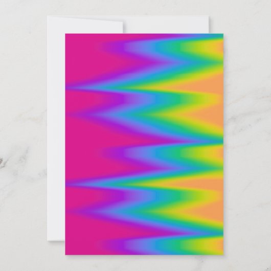 Levendige Regenboog Tie Dye Verjaardag  Kaart (Achterkant)