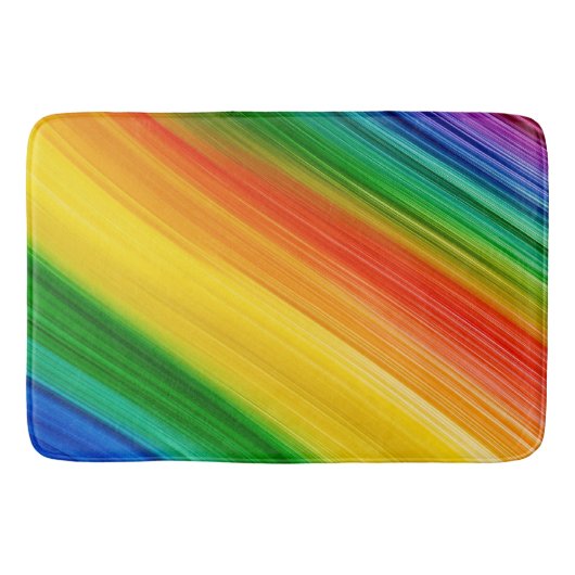 Levendige Regenboog van Kleuren Badmat (Voorkant)