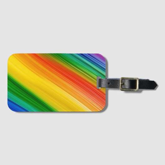 Levendige Regenboog van Kleuren Bagagelabel (Voorkant (horizontaal))