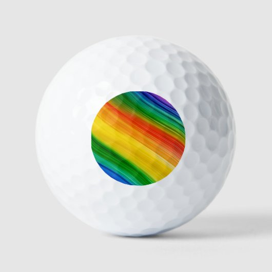 Levendige Regenboog van Kleuren Golfballen (Voorkant)