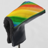 Levendige Regenboog van Kleuren Golfheadcover (3/4 voorkant)