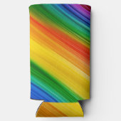 Levendige regenboog van kleuren seltzer blikjeskoeler (Achterkant)