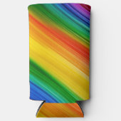 Levendige regenboog van kleuren seltzer blikjeskoeler (Voorkant)