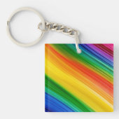 Levendige Regenboog van Kleuren Sleutelhanger (Voorkant)