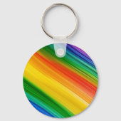 Levendige Regenboog van Kleuren Sleutelhanger (Voorkant)