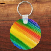 Levendige Regenboog van Kleuren Sleutelhanger (Voorkant)