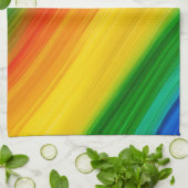 Levendige Regenboog van Kleuren Theedoek (Gevouwen)