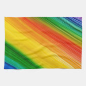 Levendige Regenboog van Kleuren Theedoek (Horizontaal)