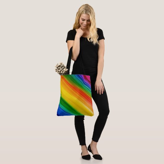Levendige Regenboog van Kleuren Tote Bag (Op model)