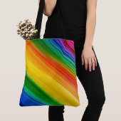 Levendige Regenboog van Kleuren Tote Bag (Dichtbij)