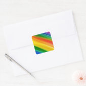 Levendige Regenboog van Kleuren Vierkante Sticker (Envelop)