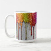 Levendige Regenboog Verf Druppels Koffiemok (Links)