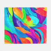 Levendige regenboog wervelt Abstracte kunst Fleece Deken (Voorkant (Horizontaal))