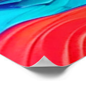 Levendige regenboog wervelt Abstracte kunst Poster (Hoek)