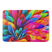Levendige regenboogbloem Abstract Badmat (Voorkant)