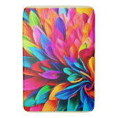Levendige regenboogbloem Abstract Badmat (Voorkant Verticaal)