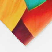 Levendige regenboogbloem Abstract Fleece Deken (Hoek)
