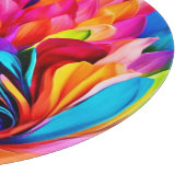 Levendige regenboogbloem Abstract Snijplank (Hoek)