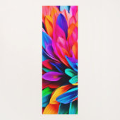 Levendige regenboogbloem Abstract Yogamat (Achterkant)