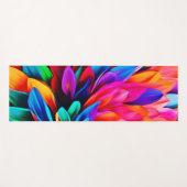 Levendige regenboogbloem Abstract Yogamat (Voorkant (horizontaal))