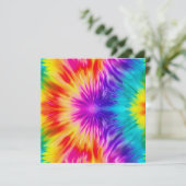 Levendige regenboogdas kleurstof kaart (Staand voorkant)