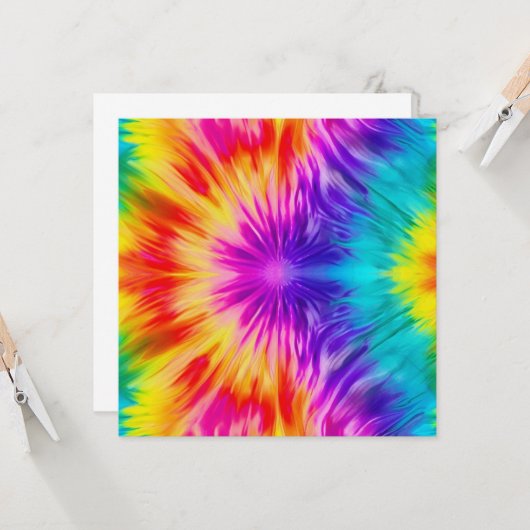 Levendige regenboogdas kleurstof kaart (Voorkant / Achterkant in situ)