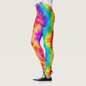 Levendige regenboogdas kleurstof leggings (Links)
